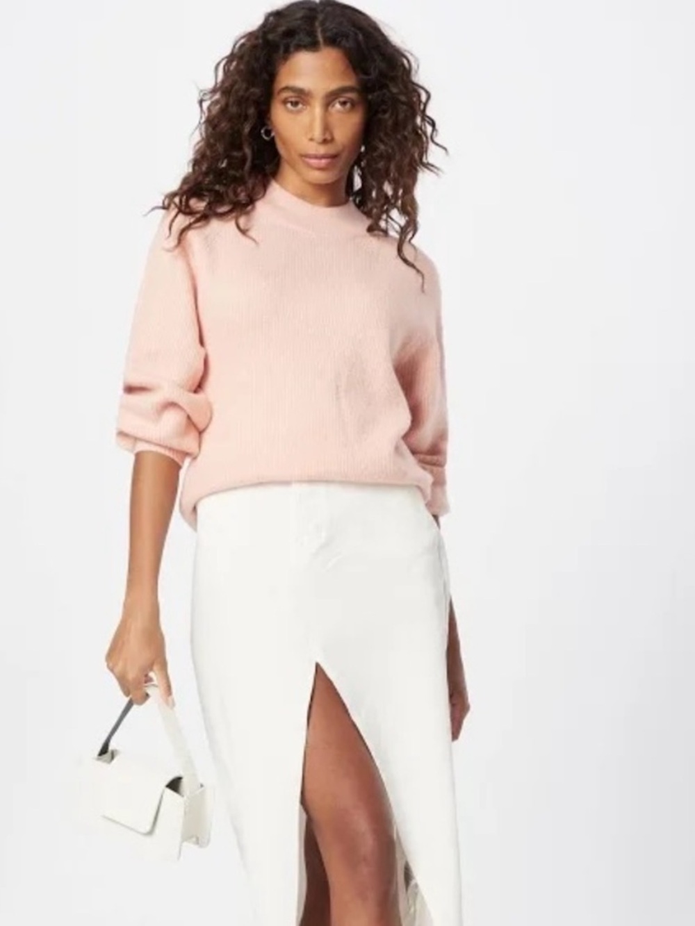 Gap Forever Cozy Pink Ribbed Crewneck Pullover Sweater Sz Large Oversized